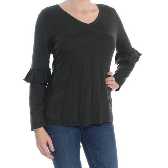 Style & Co Ruffle Pleated Sweater - Picture 5 of 5